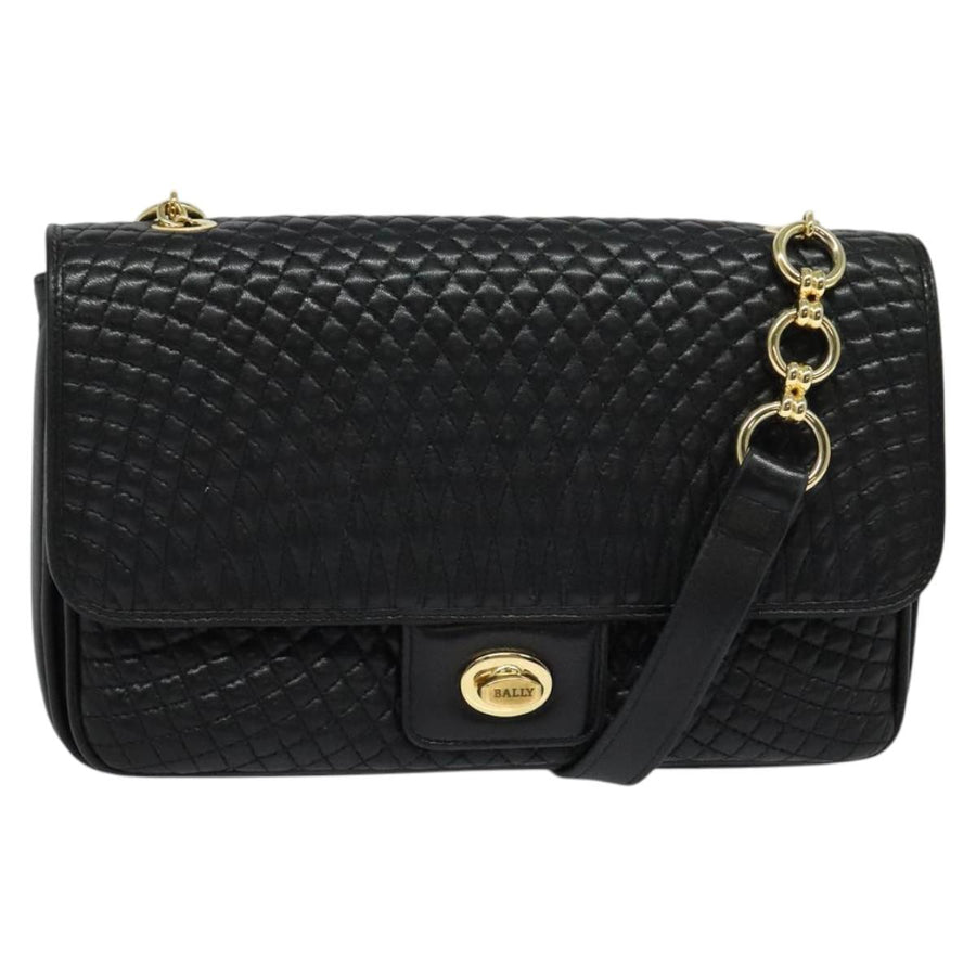 Bally Black Leather Quilted