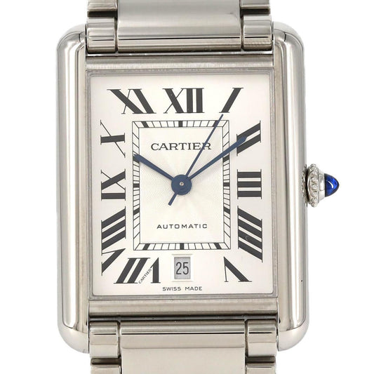 Cartier Silver Steel Tank Must