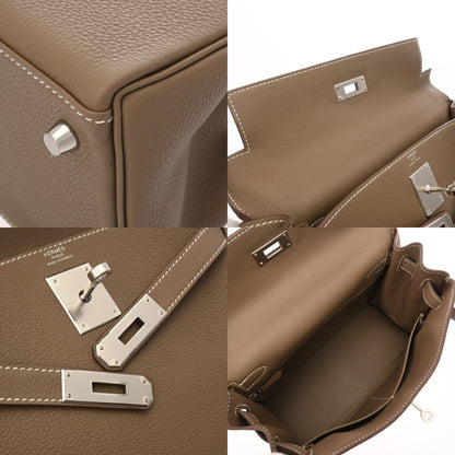 Hermès Gray Leather Kelly 28