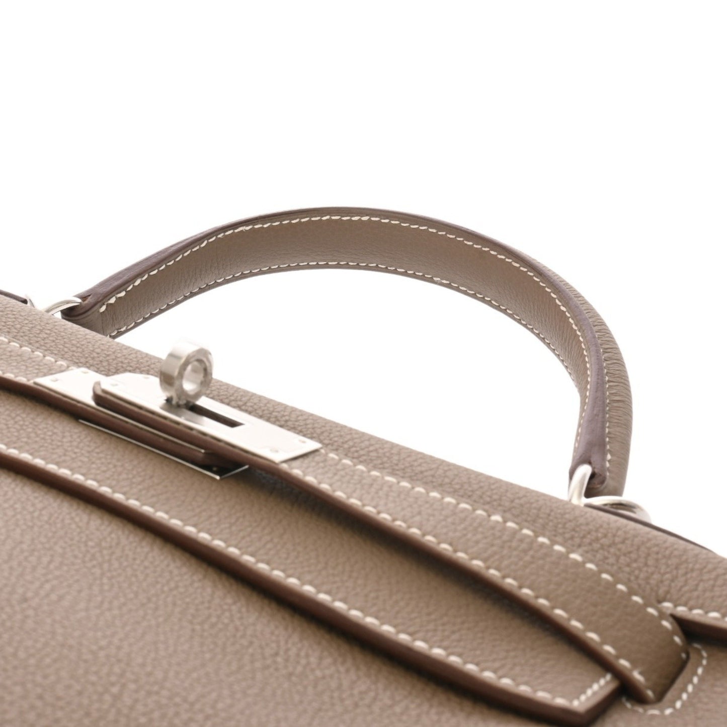 Hermès Gray Leather Kelly 28