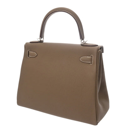 Hermès Gray Leather Kelly 28