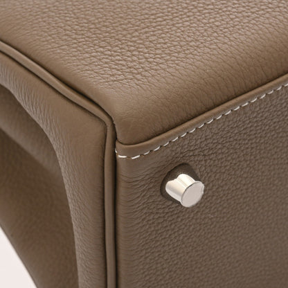 Hermès Gray Leather Kelly 28