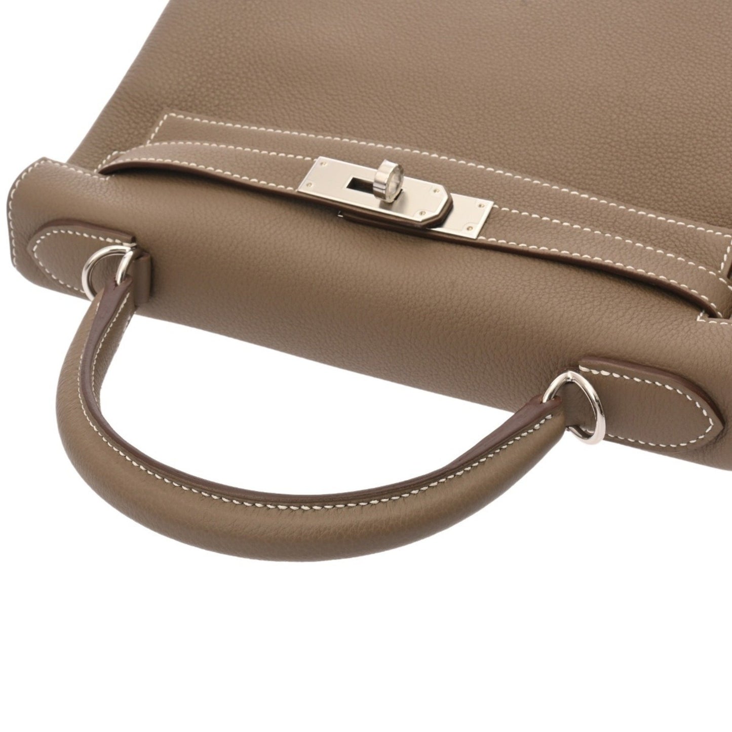Hermès Gray Leather Kelly 28