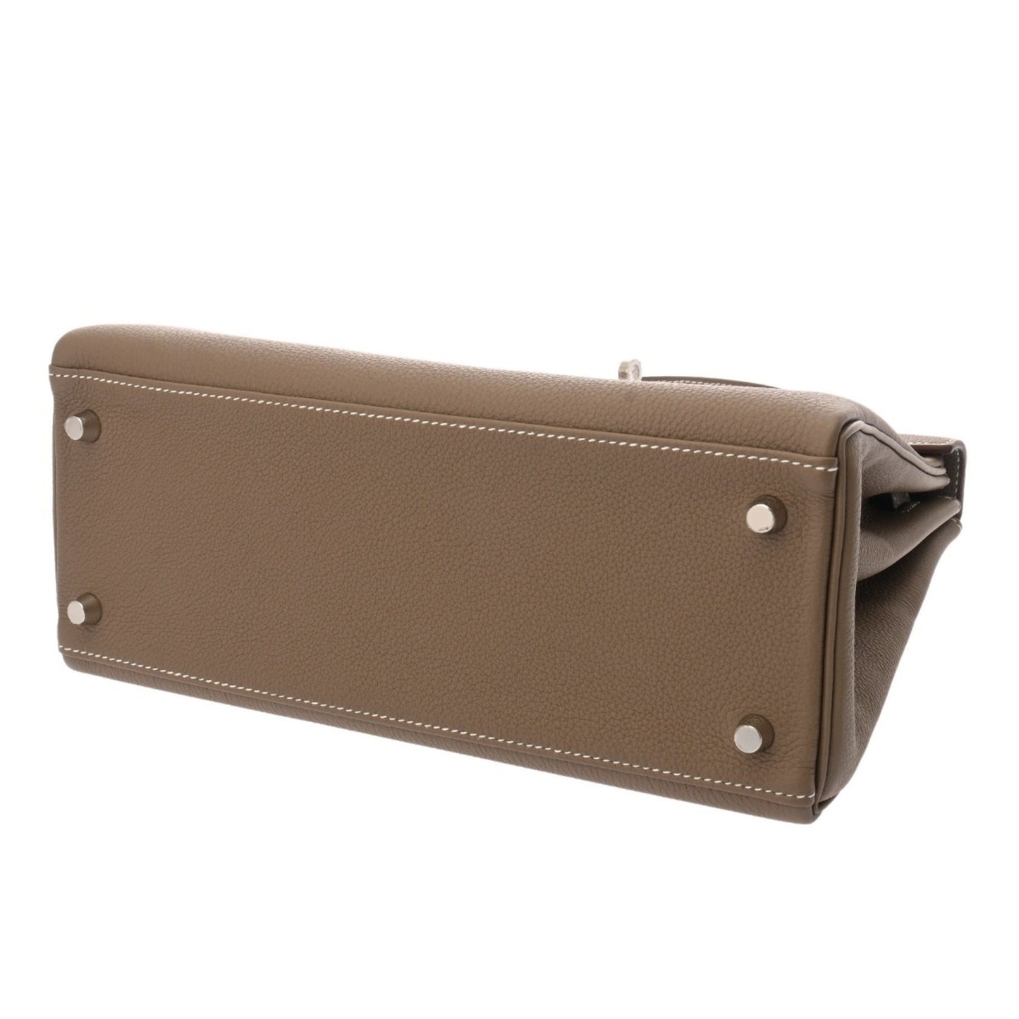 Hermès Gray Leather Kelly 28