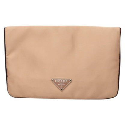 Prada Brown Nylon Clutch
