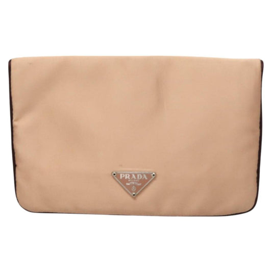 Prada Brown Nylon Clutch