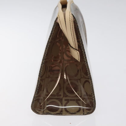 Salvatore Ferragamo Brown Vinyl Gancini