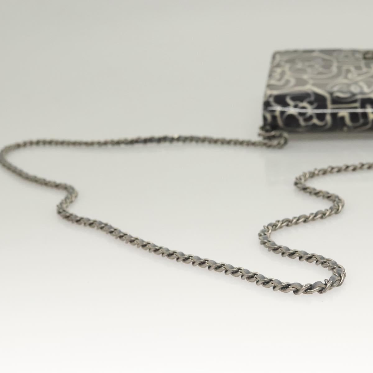 Chanel Gray Leather Camélia