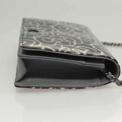 Chanel Gray Leather Camélia