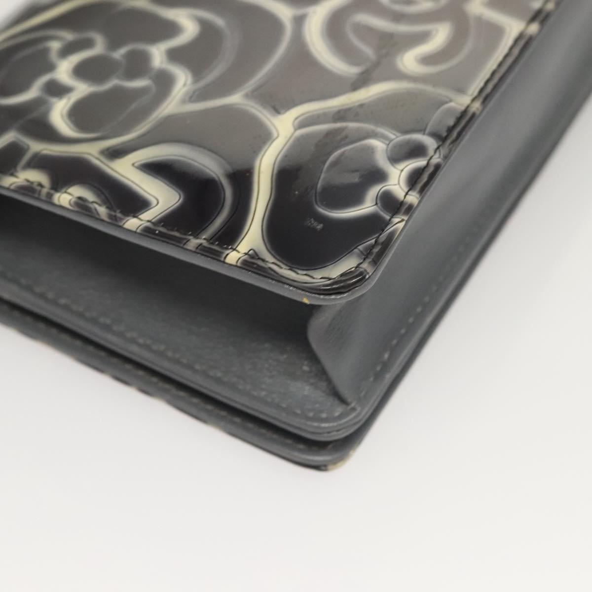 Chanel Gray Leather Camélia