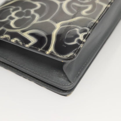 Chanel Gray Leather Camélia