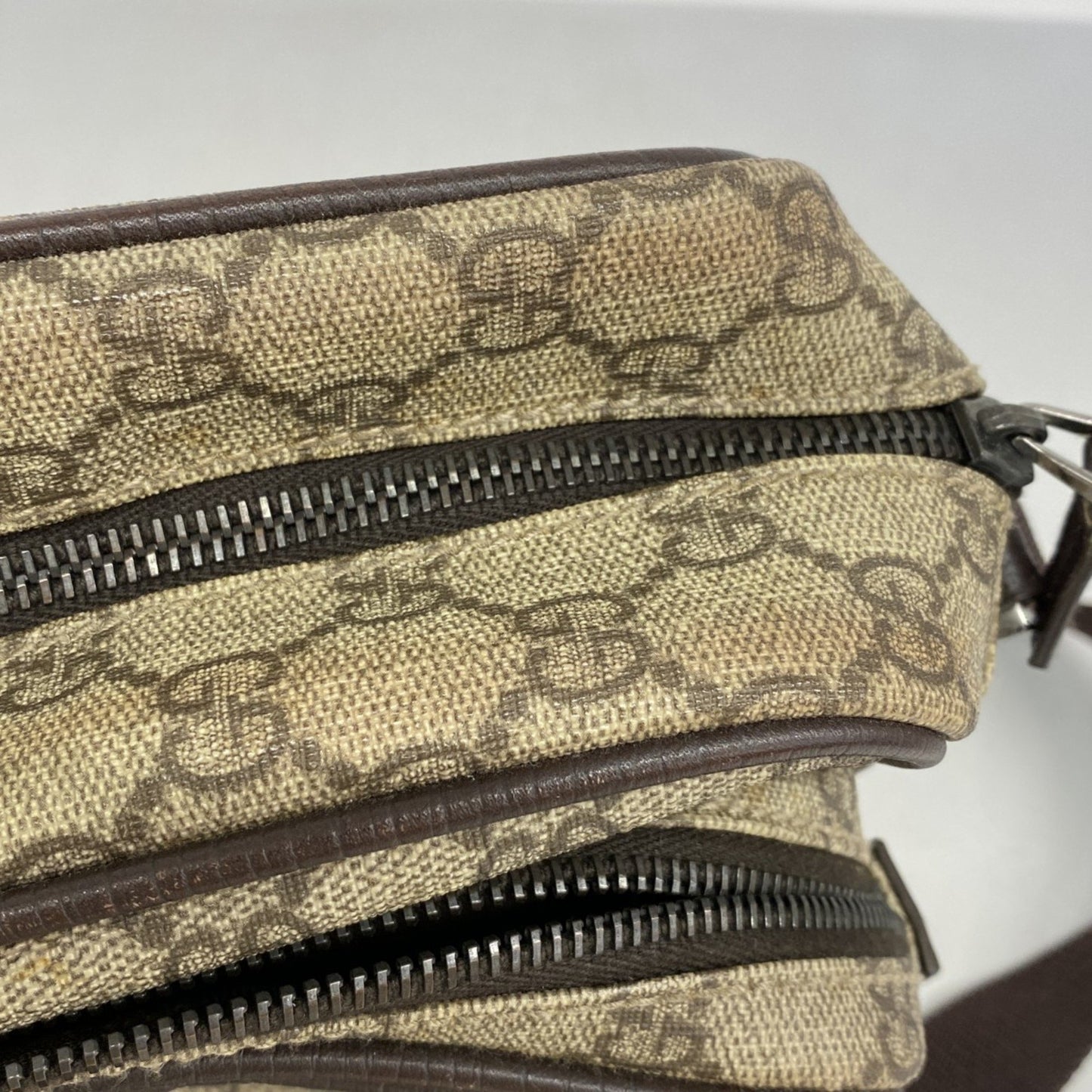Gucci Brown Canvas Shoulder