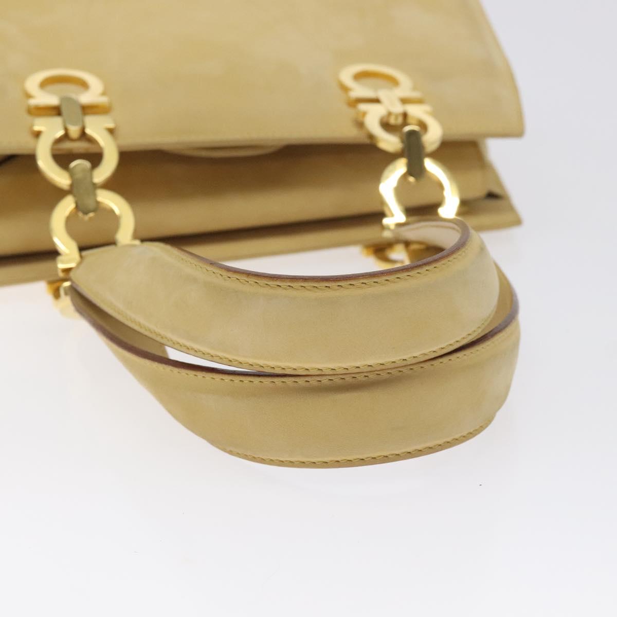 Salvatore Ferragamo Brown Suede Gancini