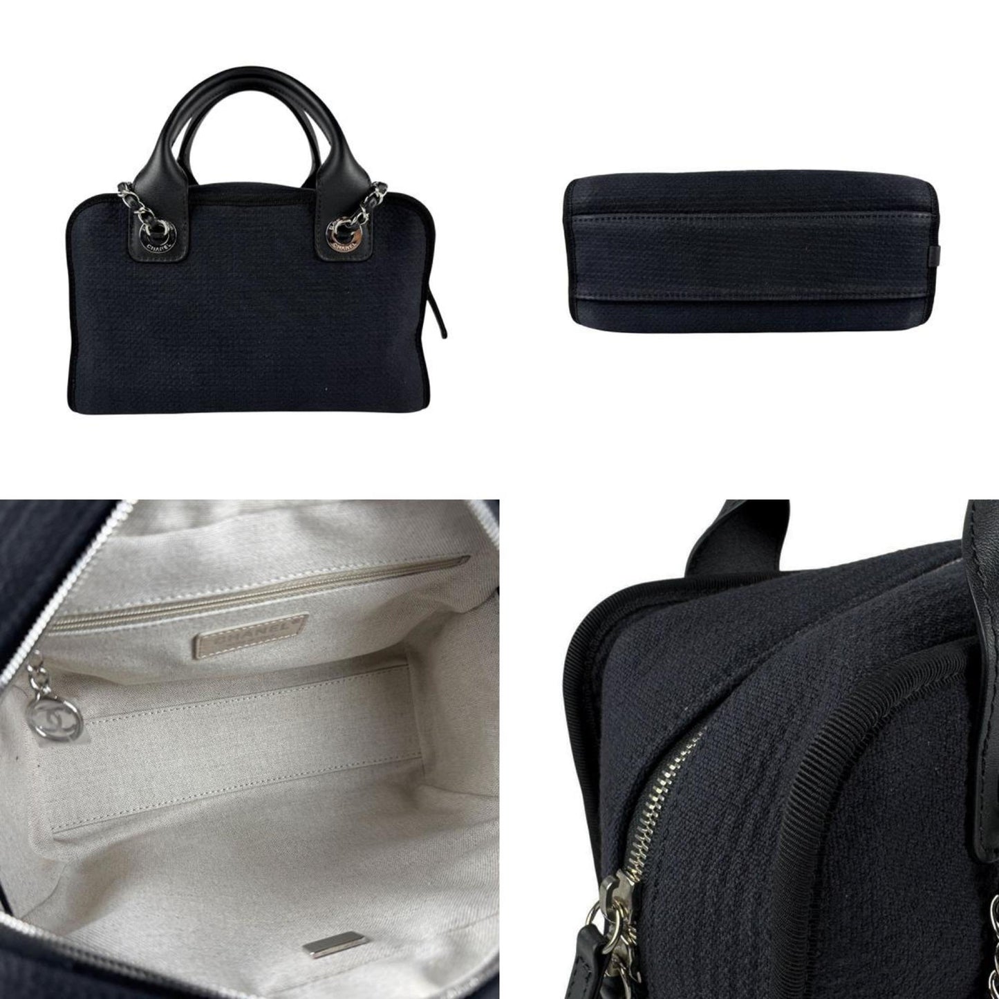 Chanel Black Canvas Deauville