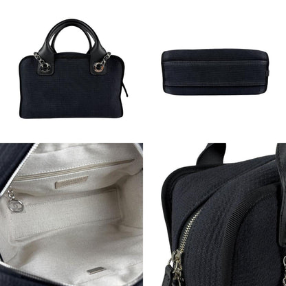Chanel Black Canvas Deauville