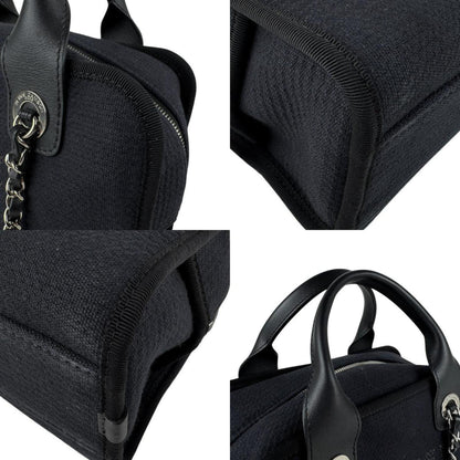 Chanel Black Canvas Deauville