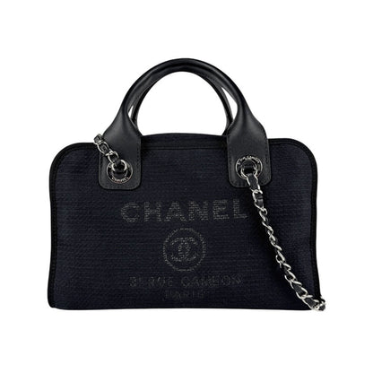 Chanel Black Canvas Deauville