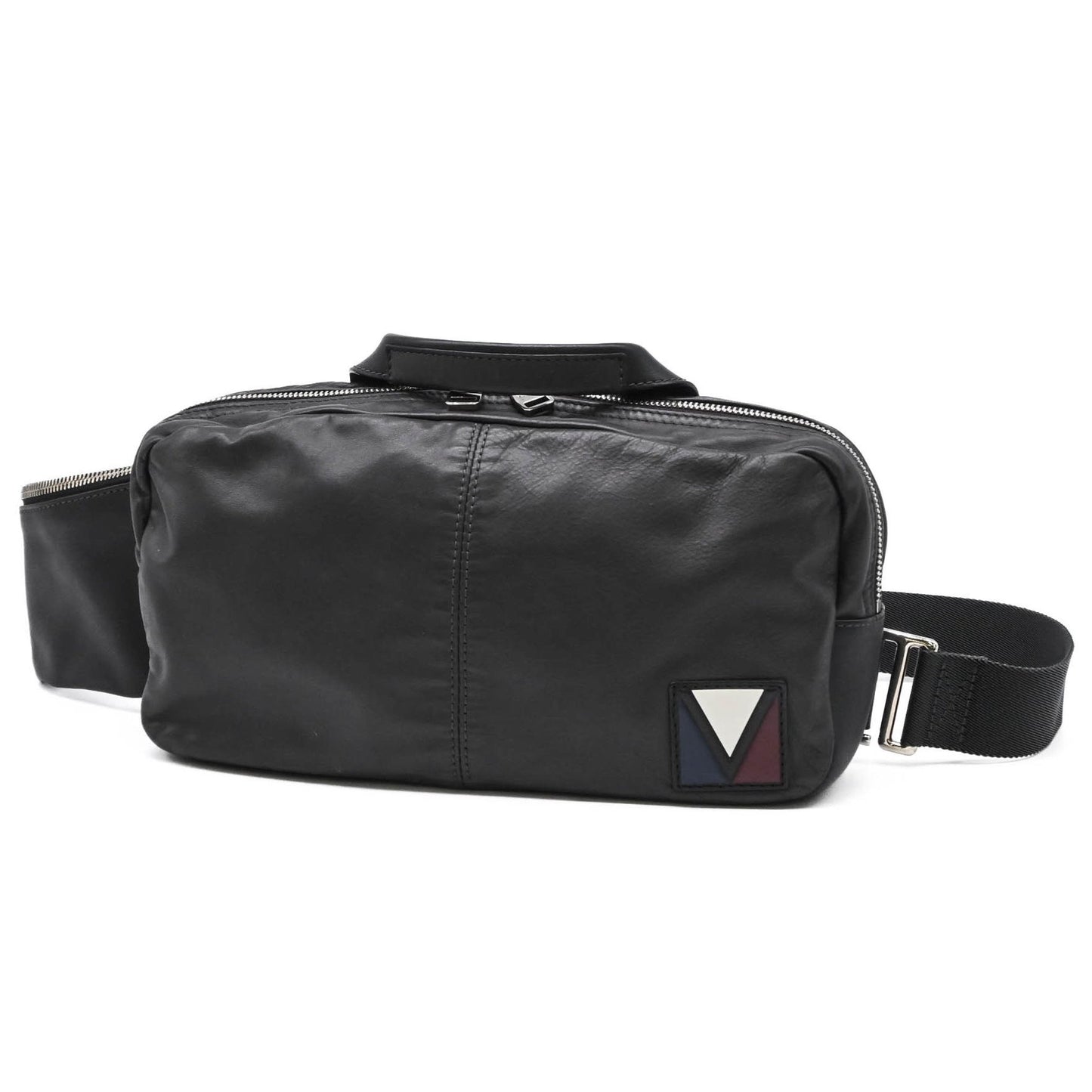 Louis Vuitton Black Leather V Line Cross