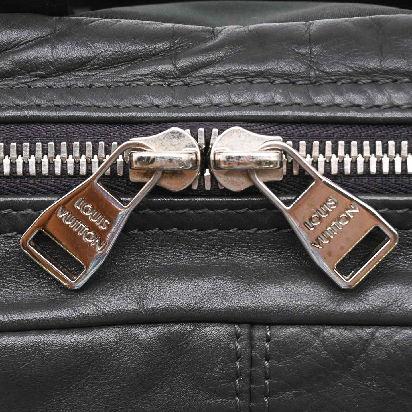 Louis Vuitton Black Leather V Line Cross