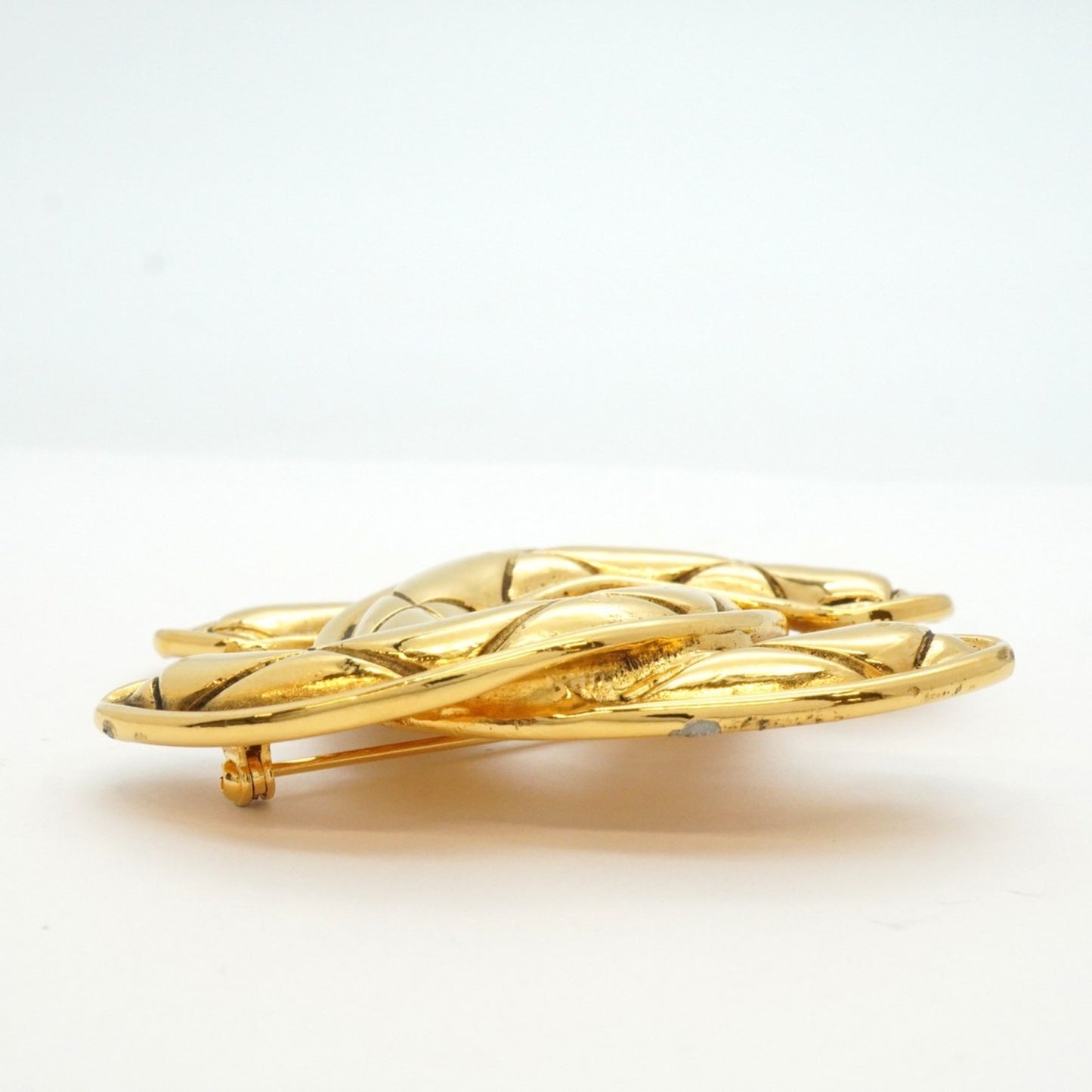 Chanel Gold Gold Plated Coco Mark