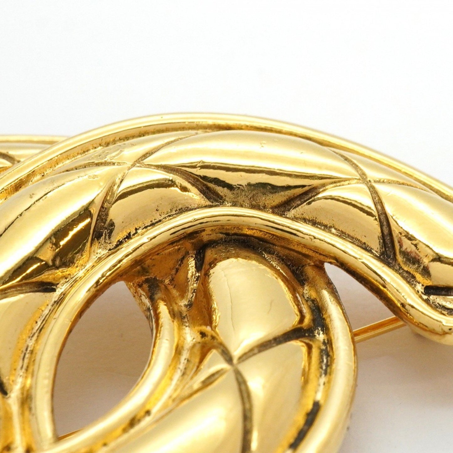 Chanel Gold Gold Plated Coco Mark