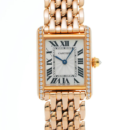 Cartier White Rose Gold Tank Louis Cartier