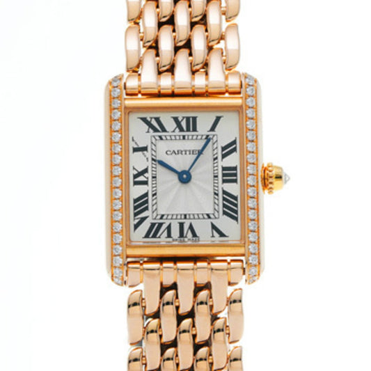 Cartier White Rose Gold Tank Louis Cartier