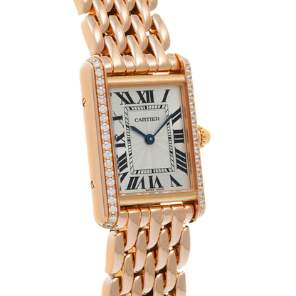 Cartier White Rose Gold Tank Louis Cartier