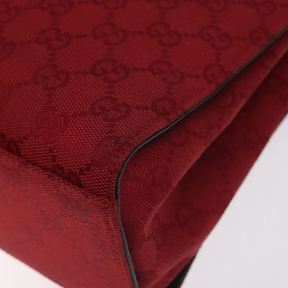 Gucci Red Canvas Bamboo