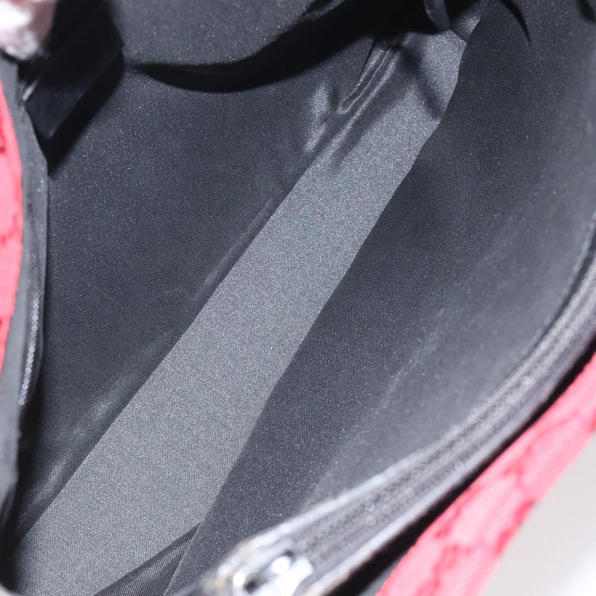 Gucci Red Canvas Bamboo