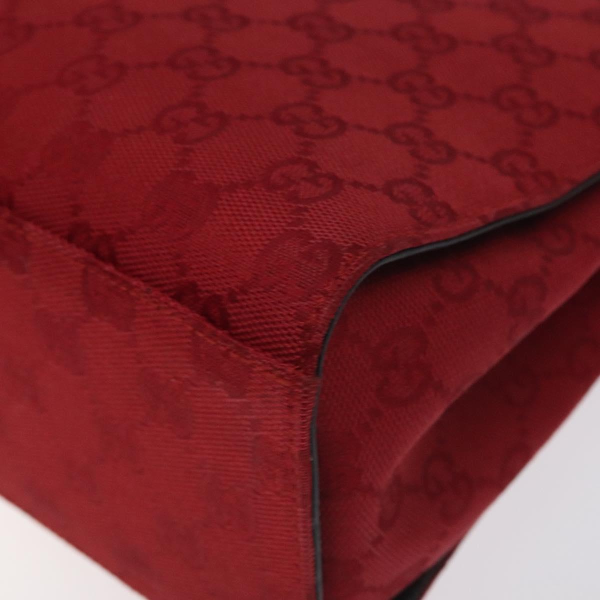 Gucci Red Canvas Bamboo