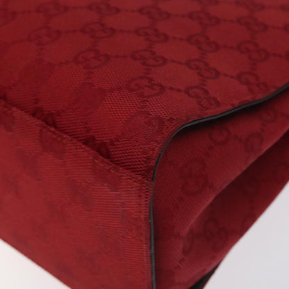 Gucci Red Canvas Bamboo