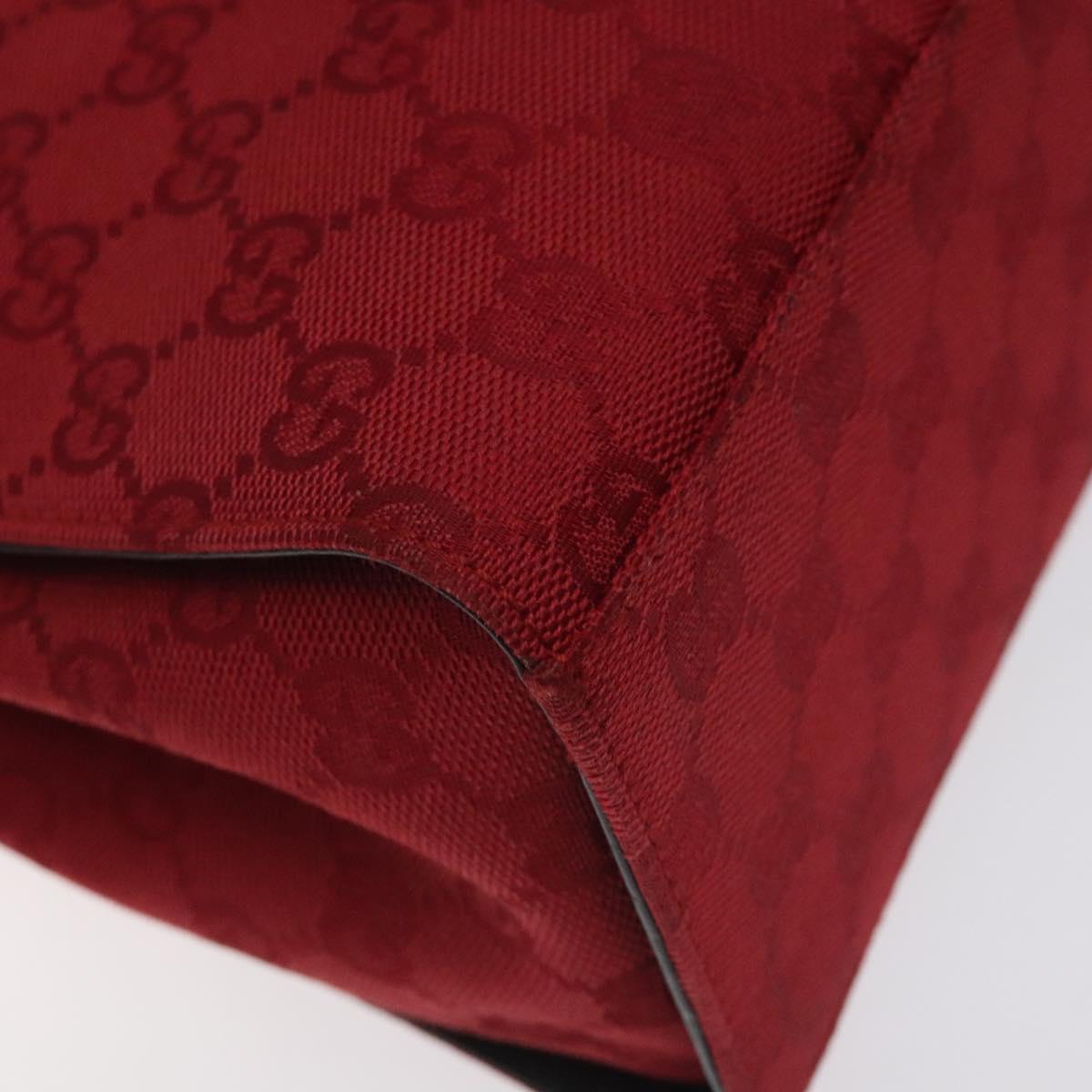 Gucci Red Canvas Bamboo