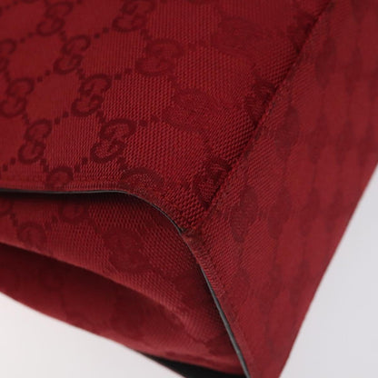 Gucci Red Canvas Bamboo