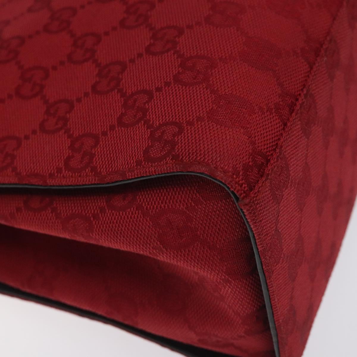 Gucci Red Canvas Bamboo