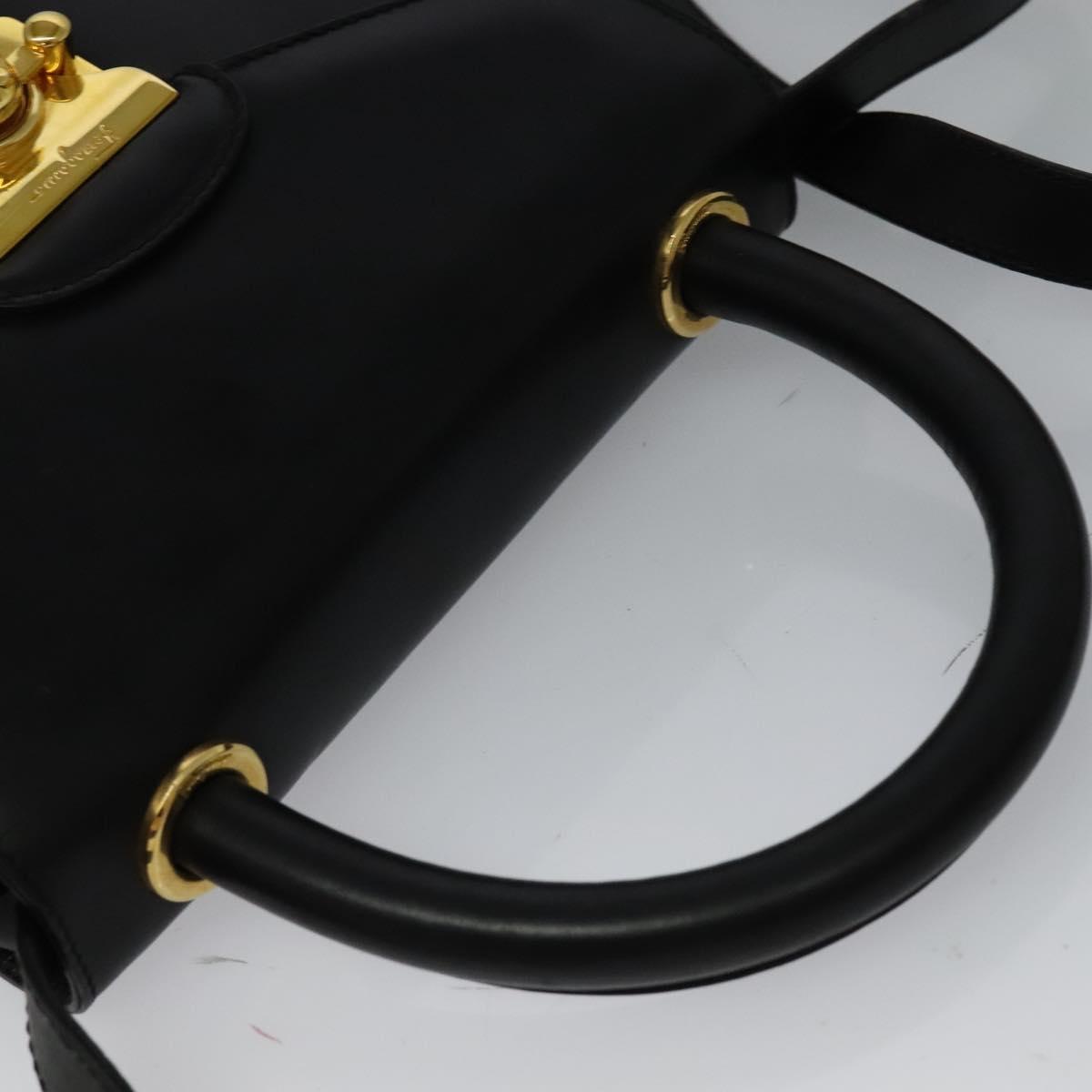 Salvatore Ferragamo Black Leather Handbag