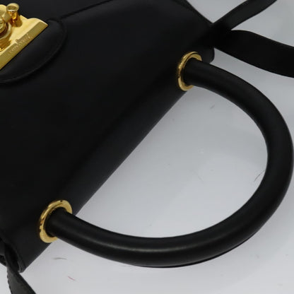 Salvatore Ferragamo Black Leather Handbag