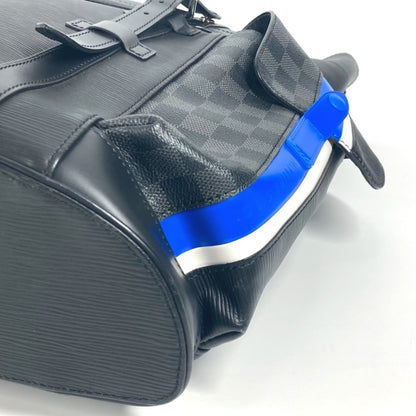 Louis Vuitton Black Leather Christopher Backpack