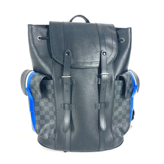 Louis Vuitton Black Leather Christopher Backpack