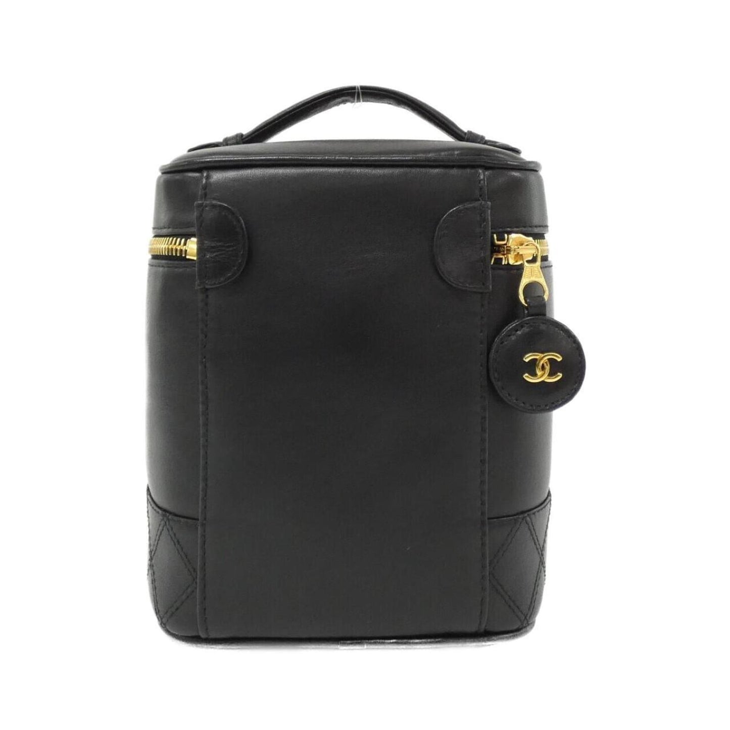 Chanel Black Leather Vanity