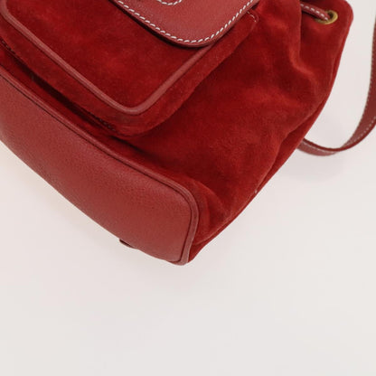 Gucci Red Suede Bamboo