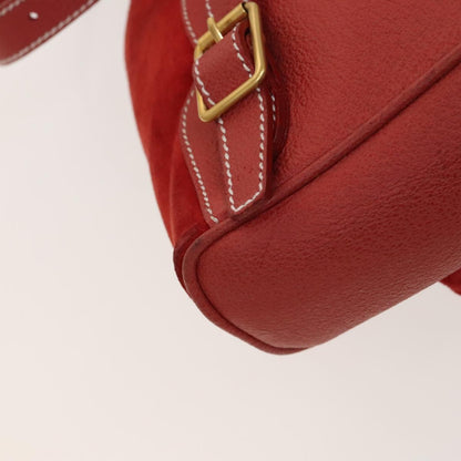 Gucci Red Suede Bamboo