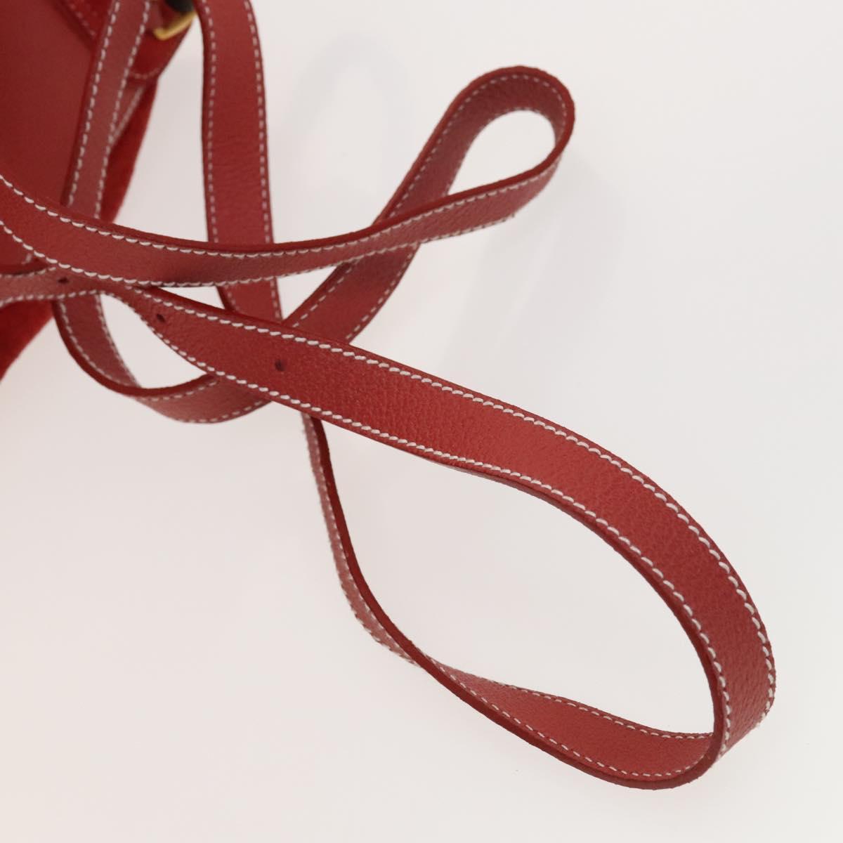 Gucci Red Suede Bamboo