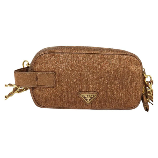 Prada Brown Canvas Shoulder