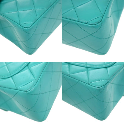 Chanel Blue Leather Vintage Square Classic Single Flap Bag