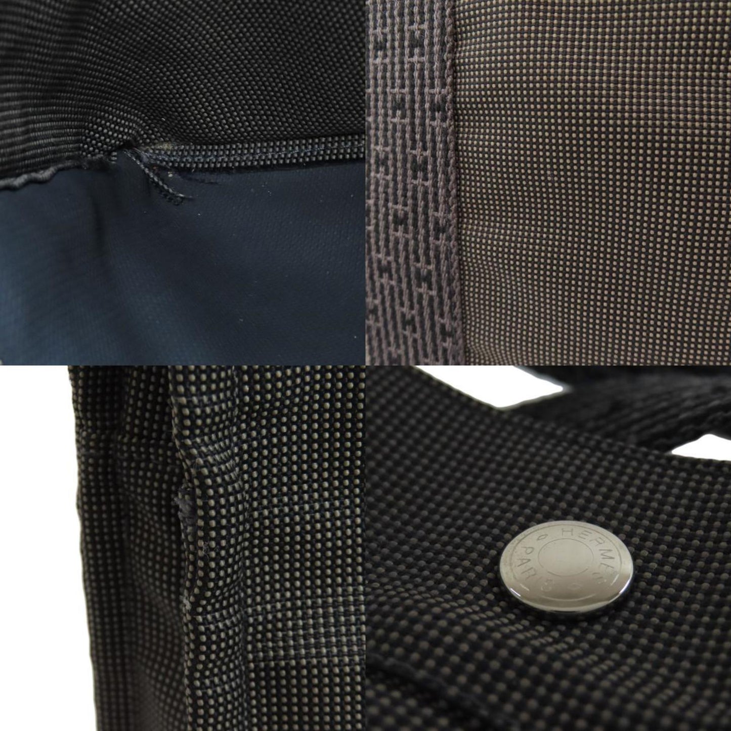 Hermès Gray Canvas Herline
