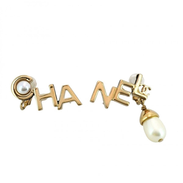 Chanel Gold Gold Plated Earring