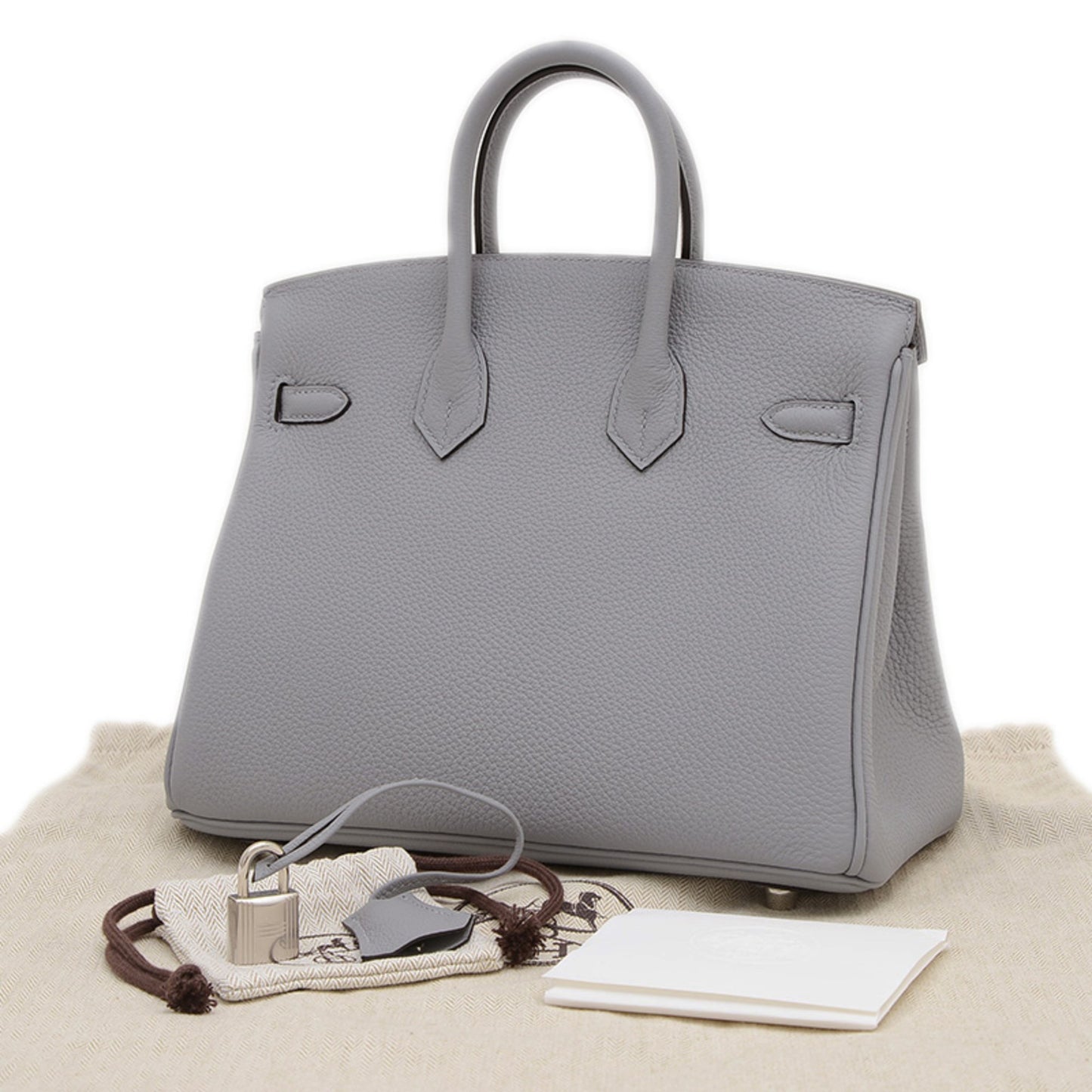 Hermès Gray Leather Birkin 25