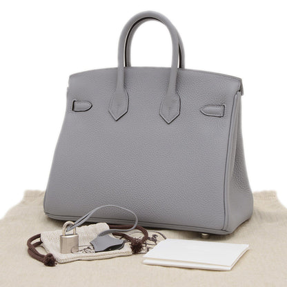 Hermès Gray Leather Birkin 25