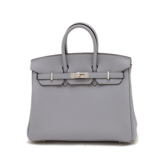 Hermès Gray Leather Birkin 25